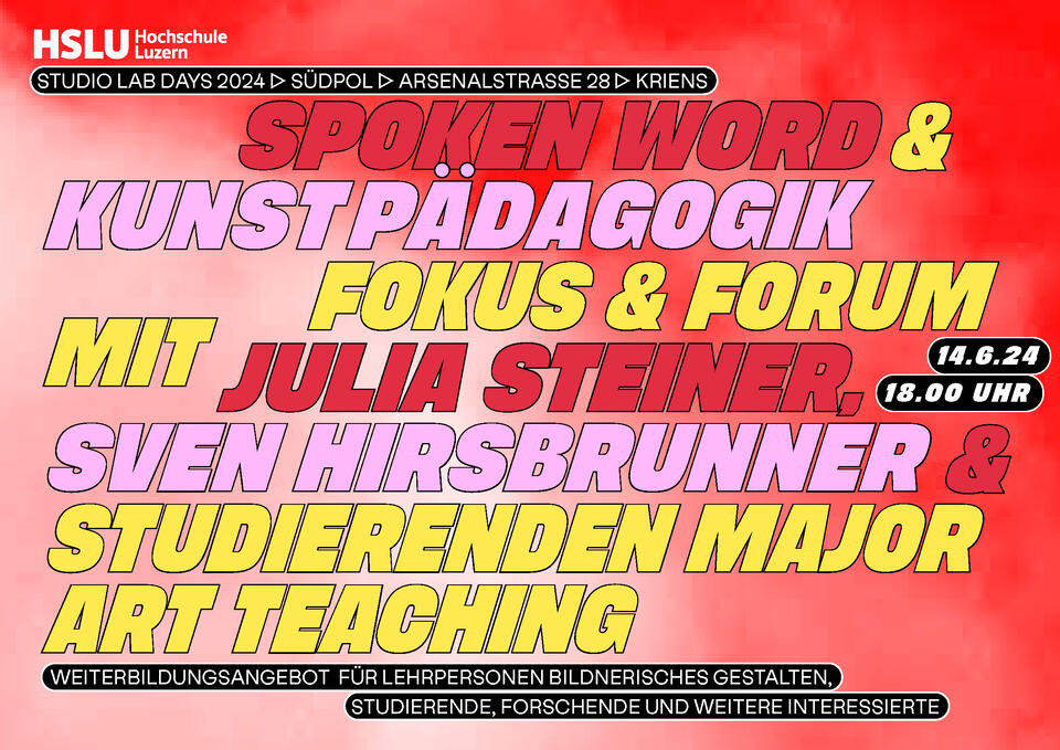 Flyer Studio Lab Days 2024 HSLU